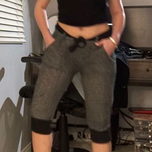Cropped Grey Sweatpants